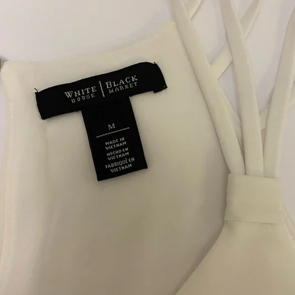 White House Black Market sleeveless dress with gold and silver beads, Size M - Picture 9 of 10